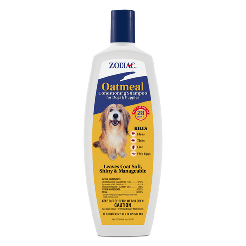 Zodiac Oatmeal Conditioning Shampoo for Dogs & Puppies 18 ounces - Dog