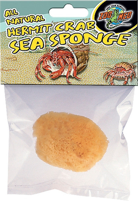 Zoo Med All Natural Hermit Crab Sea Sponge Yellow 1 Count - Reptile