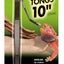 Zoo Med Angled Stainless Steel Feeding Tong Black Silver 10 in - Reptile