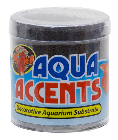 Zoo Med Aqua Accents Sand Midnight Black 8 oz - Aquarium