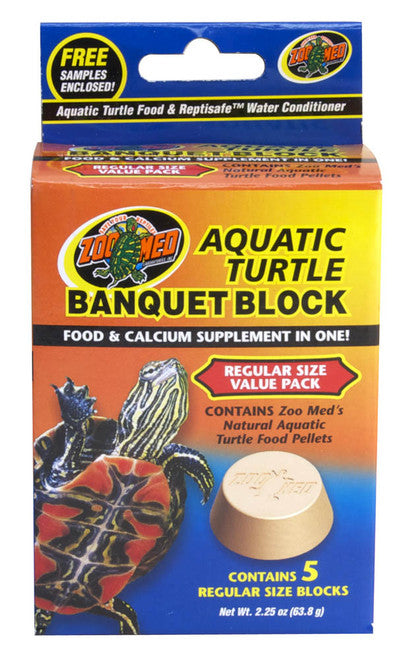 Zoo Med Aquatic Turtle Banquet Block Regular 5 Pack - Reptile