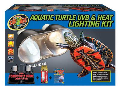 Zoo Med Aquatic Turtle UVB & Heat Lighting Kit - Reptile