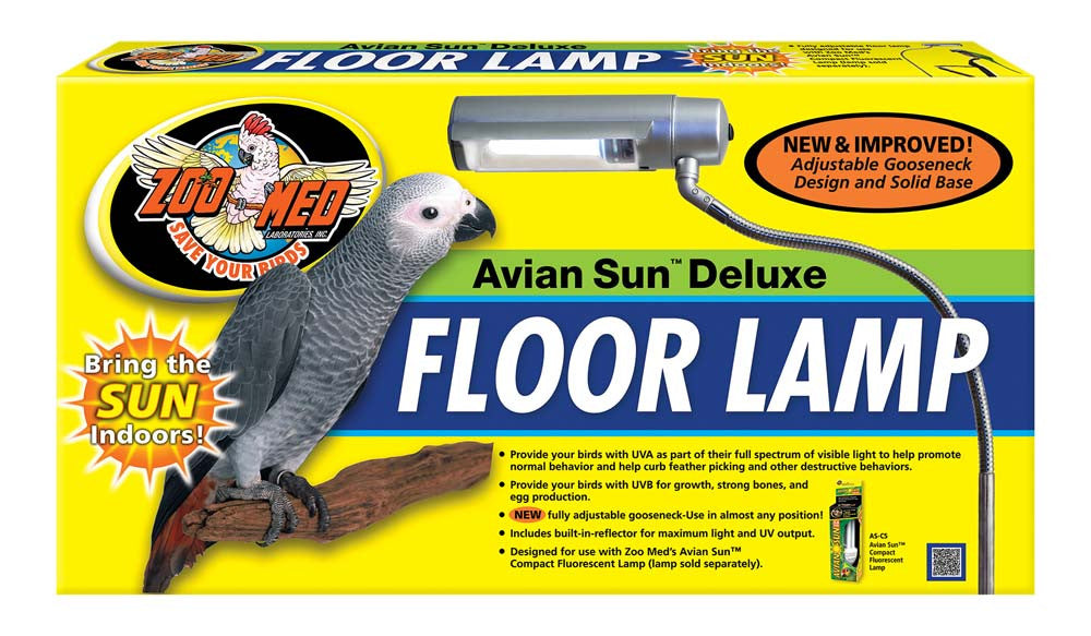 Zoo Med Avian Sun Deluxe Floor Lamp White 73 in