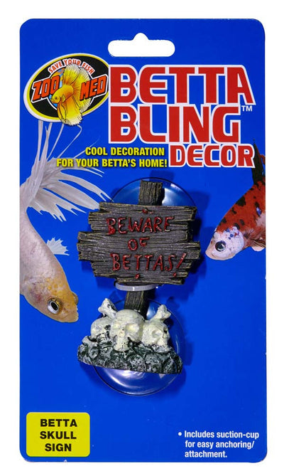 Zoo Med Betta Bling Skull Sign Multi-Color