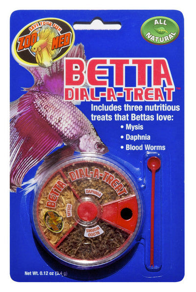 Zoo Med Betta Dial - A - Treat Freeze Dried Fish Food 0.12 oz - Aquarium