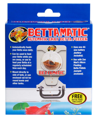 Zoo Med Bettamatic Automatic Daily Betta Fish Food Feeder White - Aquarium