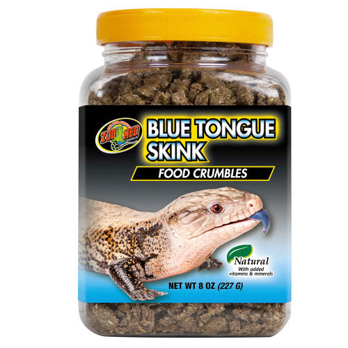 Zoo Med Blue Tongue Skink Food Crumbles Dry 8 oz - Reptile