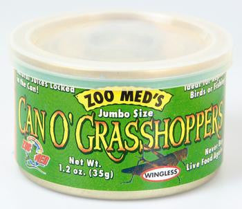 Zoo Med Can O' Grasshoppers Reptile Wet Food 1.2 oz