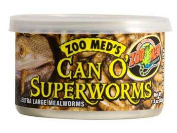 Zoo Med Can O' Superworms Reptile Wet Food 1.2 oz