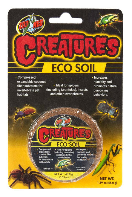 Zoo Med Creature Eco Soil Coconut Fiber Substrate Brown 45 g - Reptile