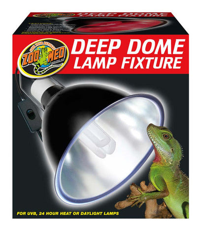 Zoo Med Deep Dome Lamp Fixture Black 8.5 in - Reptile