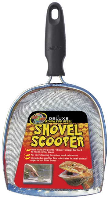 Zoo Med Deluxe Shovel Scooper Black Silver - Reptile