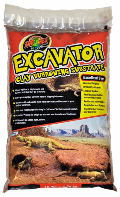 Zoo Med Excavator Clay Burrowing Substrate Brown 10 lb - Reptile