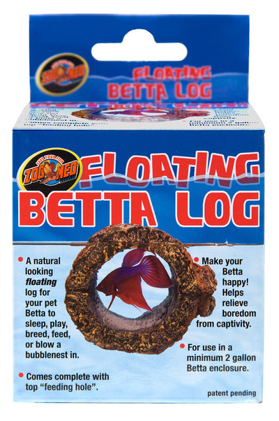 Zoo Med Floating Betta Log Aquarium Ornament Brown