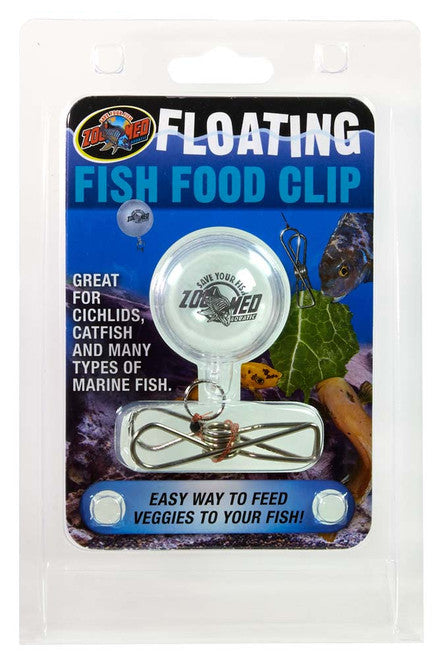 Zoo Med Floating Fish Food Clip Clear Silver - Aquarium