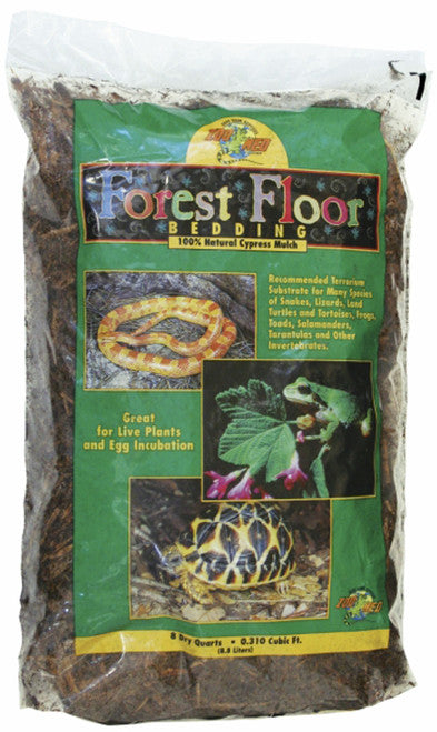 Zoo Med Forest Floor Natural Cypress Mulch Bedding Substrate Brown 8 qt - Reptile