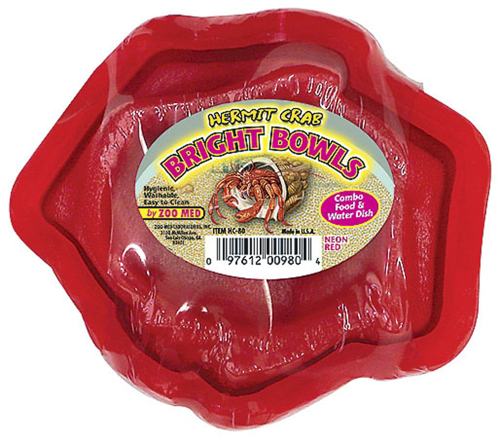 Zoo Med Hermit Crab Bright Bowl Neon Red