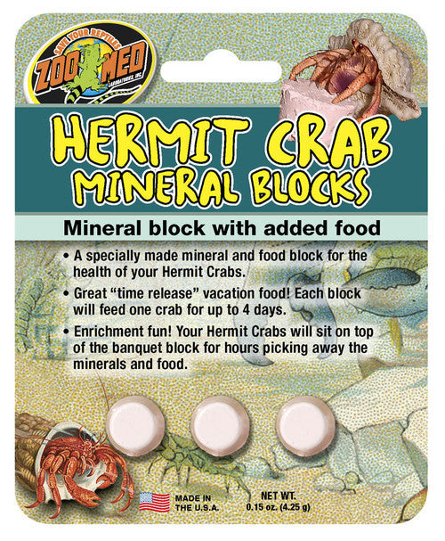 Zoo Med Hermit Crab Mineral Block 0.15 oz - Reptile