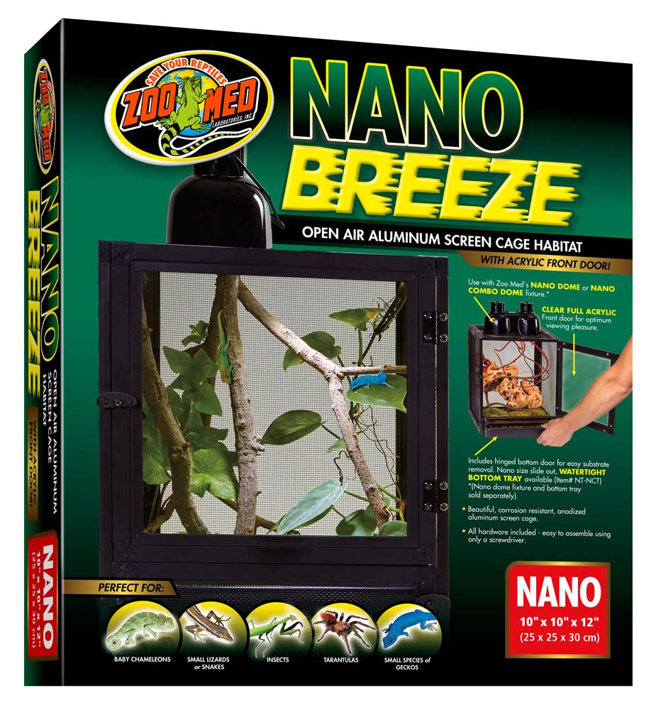 Zoo Med Nano Breeze Aluminum Screen Cage Black SM