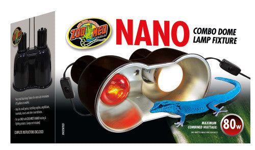 Zoo Med Nano Combo Dome Lamp Fixture Black 8 in x 4 - Reptile
