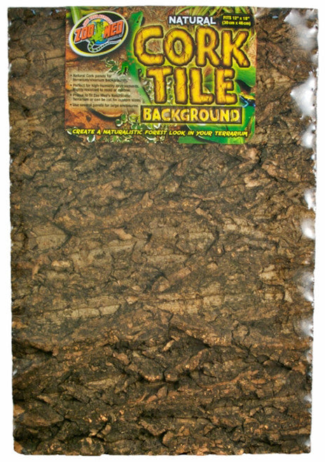 Zoo Med Natural Cork Tile Background Brown 12in X 18in MD - Reptile