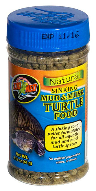 Zoo Med Natural Sinking Mud & Musk Turtle Dry Food 2.15 oz - Reptile