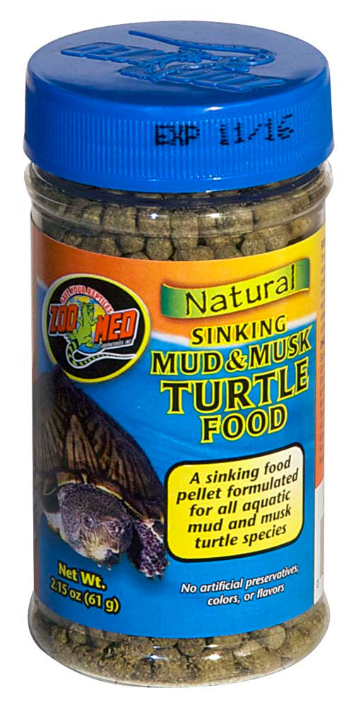Zoo Med Natural Sinking Mud & Musk Turtle Dry Food 2.15 oz