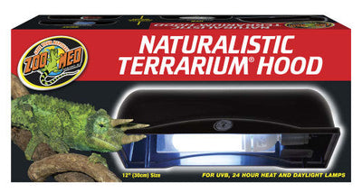 Zoo Med Naturalistic Terrarium Hood Black 12 in - Reptile