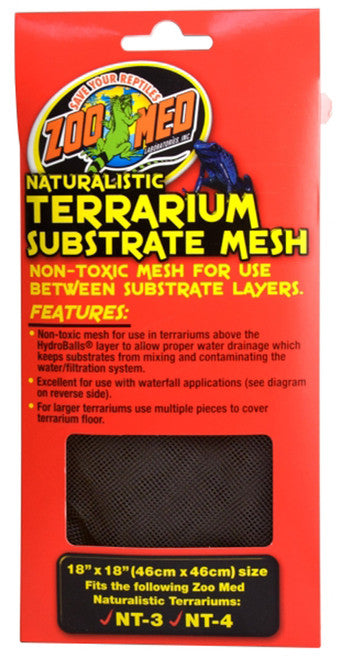 Zoo Med Naturalistic Terrarium Substrate Mesh Black 18 in x (D) - Reptile