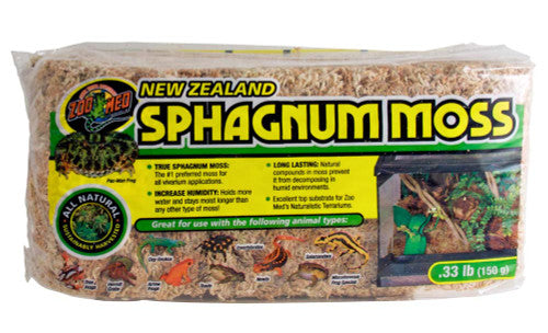 Zoo Med New Zealand Sphagnum Moss Brown 0.3 lb - Reptile