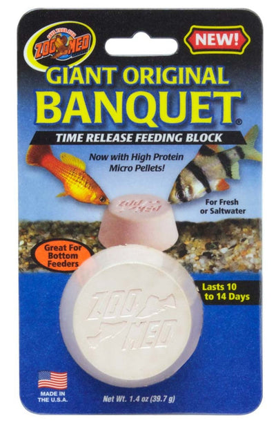 Zoo Med Original Banquet Fish Feeding Block 1.4 oz Giant - Aquarium