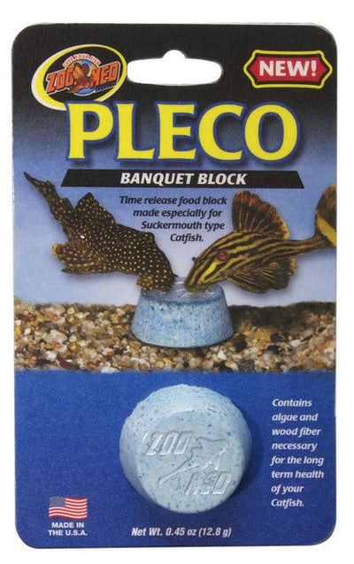 Zoo Med Pleco Banquet Fish Feeding Block 0.45 oz Regular - Aquarium