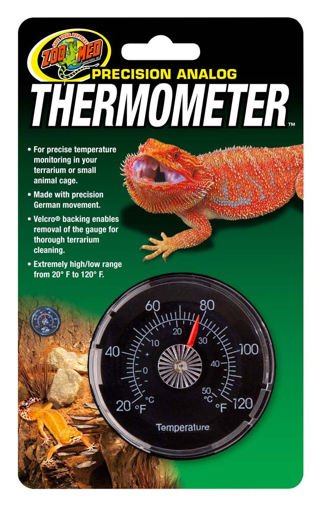 Zoo Med Precision Analog Thermometer Black (D)