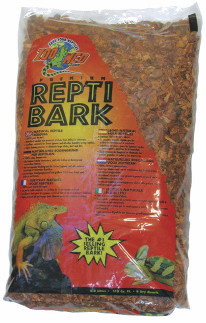 Zoo Med Premium ReptiBark Bedding Substrate Brown 24 qt - Reptile