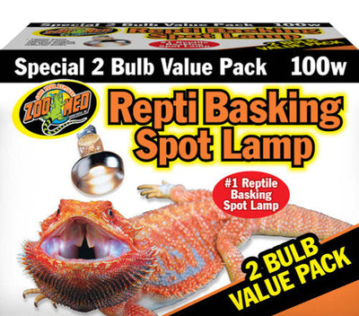 Zoo Med Repti Basking Spot Lamp 100 Watt 2 Pack - Reptile