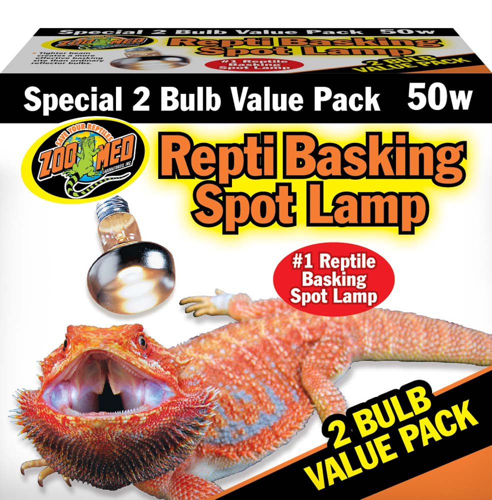 Zoo Med Repti Basking Spot Lamp 50 Watt 2 Pack