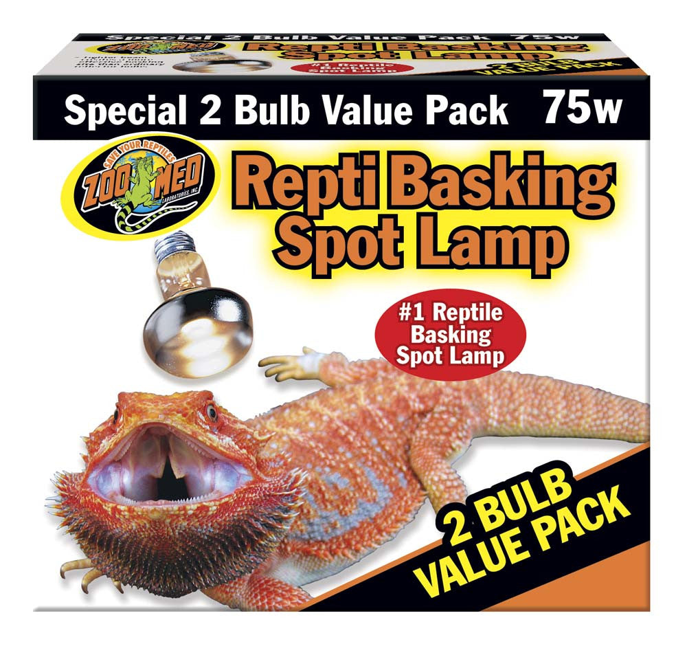 Zoo Med Repti Basking Spot Lamp 75 Watt 2 Pack