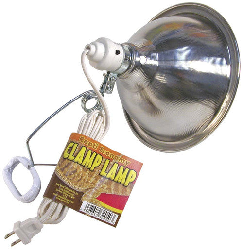 Zoo Med Repti Economy Clamp Lamp Fixture Silver 8.5 in - Reptile