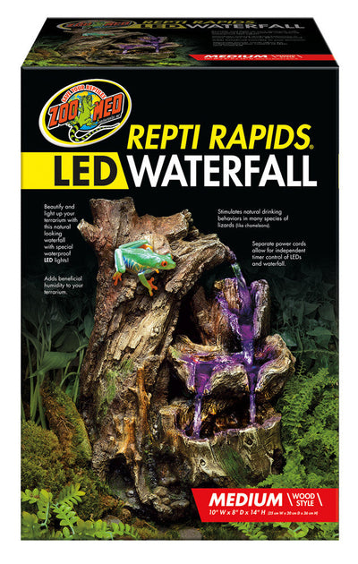 Zoo Med Repti Rapids LED Wood Waterfall Brown MD