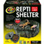 Zoo Med Repti Shelter 3 - in - 1 Cave Terrarium Hideaway Black 6in SM - Reptile