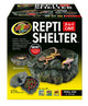 Zoo Med Repti Shelter 3 - in - 1 Cave Terrarium Hideaway Black 6in SM - Reptile