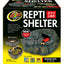 Zoo Med Repti Shelter 3 - in - 1 Cave Terrarium Hideaway Black 8in MD - Reptile