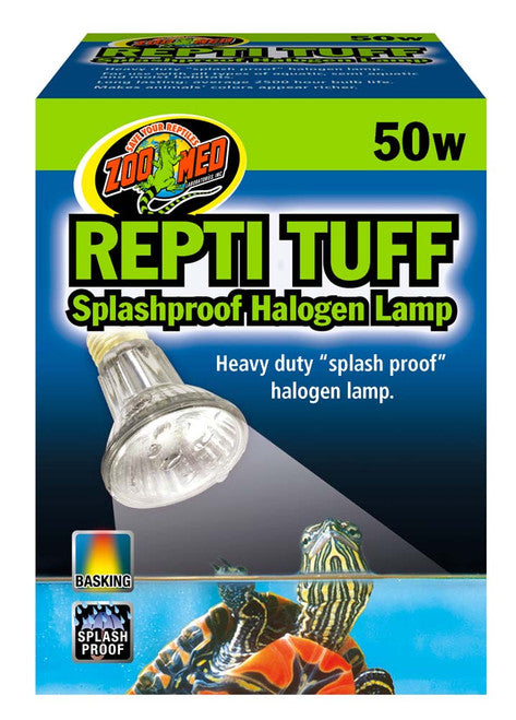 Zoo Med Repti Tuff Splashproof Halogen Lamp White 50 Watt - Reptile