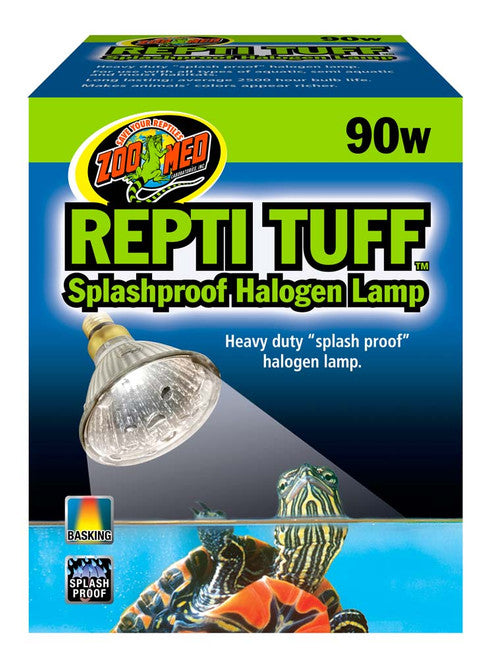 Zoo Med Repti Tuff Splashproof Halogen Lamp White 90 Watt - Reptile