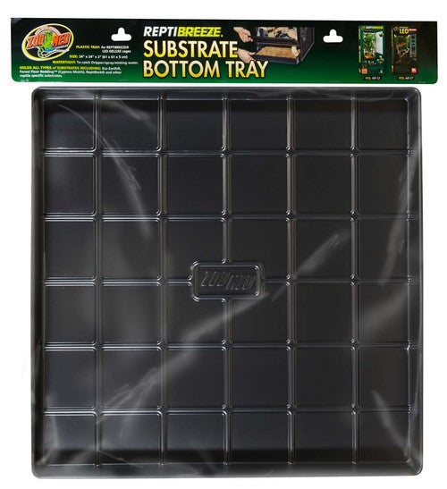 Zoo Med ReptiBreeze Substrate Bottom Tray Black 24 in x - Reptile