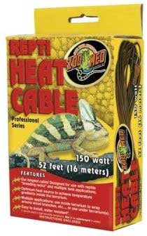 Zoo Med Reptiheat Cable 52' 16M 150W {L+1} 976205 097612301502