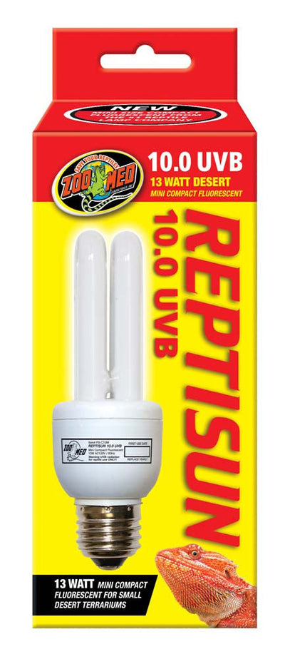 Zoo Med ReptiSun 10.0 UVB Desert Compact Fluorescent Lamp Mini White 13 Watt