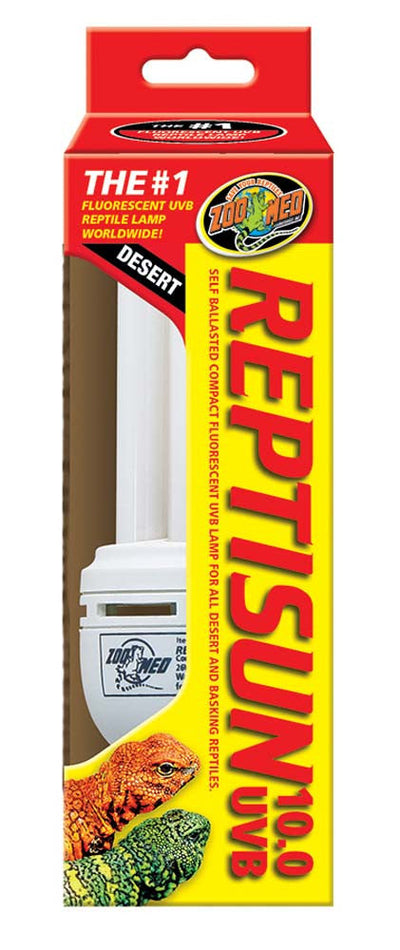 Zoo Med ReptiSun 10.0 UVB Desert Compact Fluorescent Lamp Regular White 26 Watt