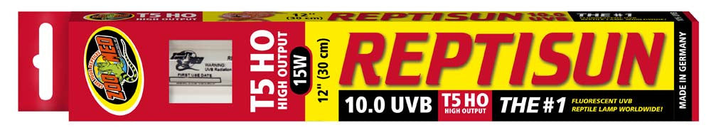 Zoo Med ReptiSun 10.0 UVB T5 HO High Output Lamp White 12 in
