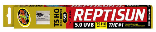 Zoo Med ReptiSun 5.0 UVB T5 HO High Output Linear Lamp White 12 in - Reptile